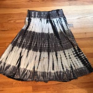 Black tie dye skirt